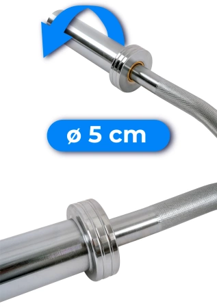 Bilanciere olimpionico ricurvo 120 cm THUNDER