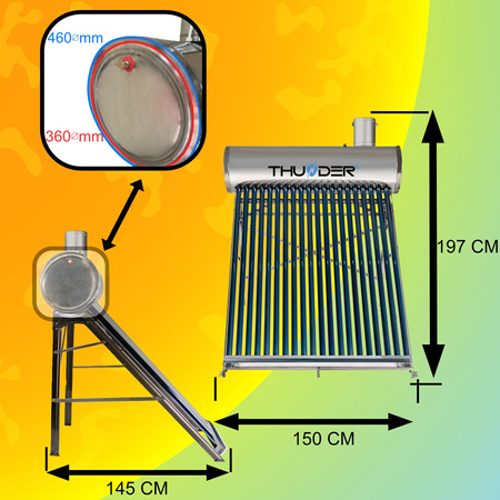 Collettore solare a circolazione naturale THUNDER 200 L