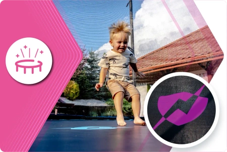Trampolino THUNDER INSIDE ULTRA 16FT (488 cm) ROSA