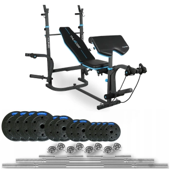Set da bodybuilding THUNDER 105 kg con panca VIGOR-B