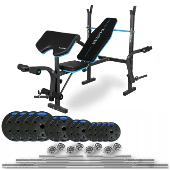Set da bodybuilding THUNDER 105 kg con panca VIGOR-A 